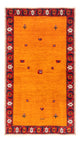 Gabbeh Persisch Teppich 104x165cm - Perserteppich Wollteppich - gold