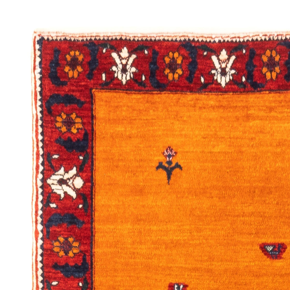 Gabbeh Persisch Teppich 104x165cm - Perserteppich Wollteppich - gold