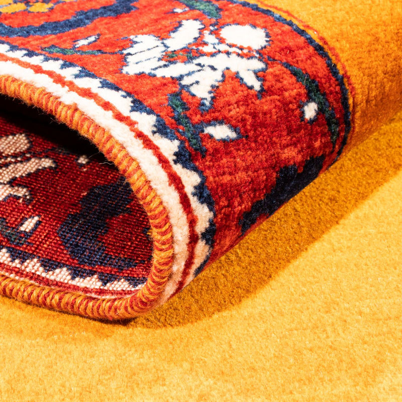 Gabbeh Persisch Teppich 104x165cm - Perserteppich Wollteppich - gold
