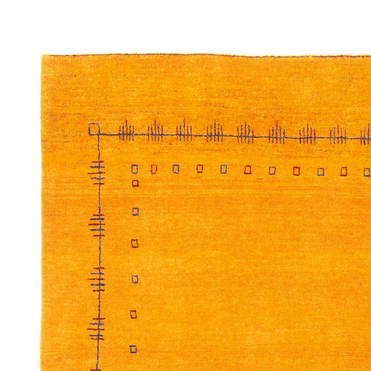 Gabbeh Persisch Teppich 147x191cm - Perserteppich Wollteppich - gold