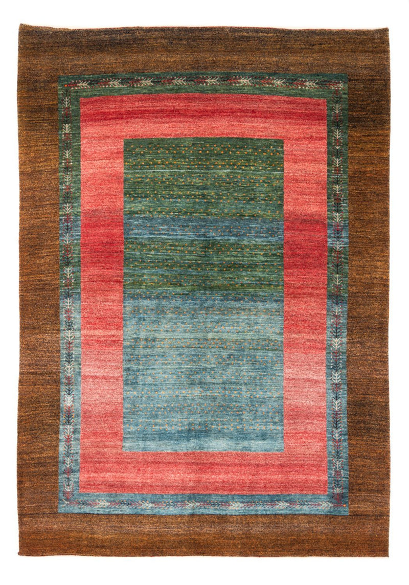 Gabbeh Persisch Teppich 172x236cm - Perserteppich Wollteppich - grün