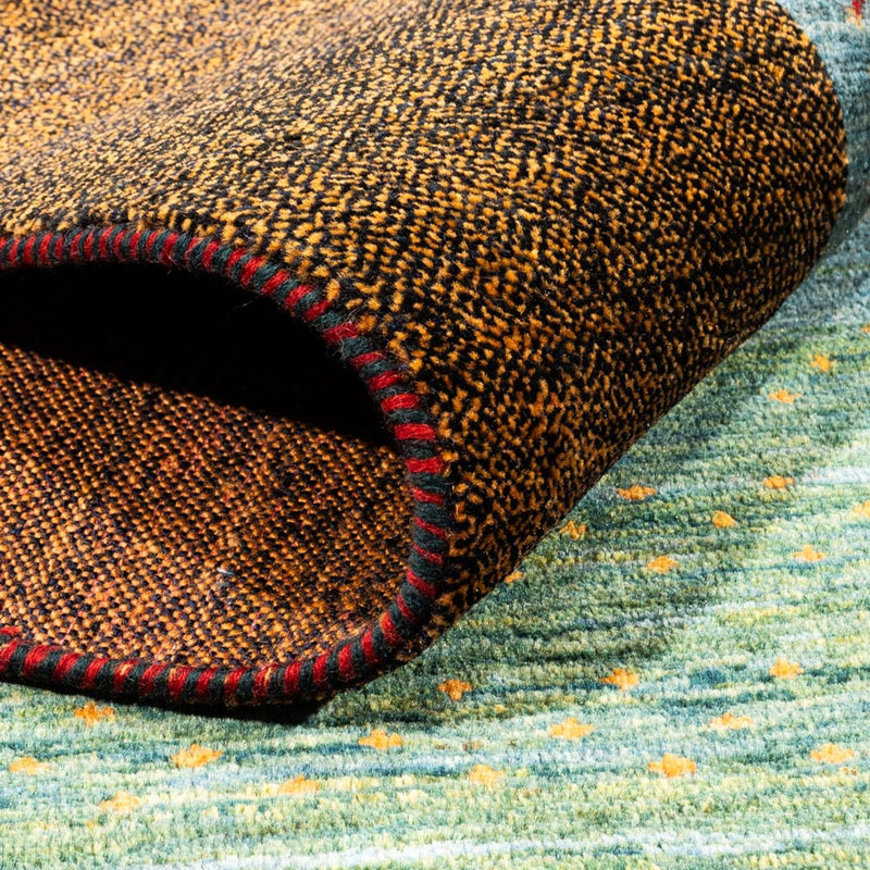 Gabbeh Persisch Teppich 172x236cm - Perserteppich Wollteppich - grün