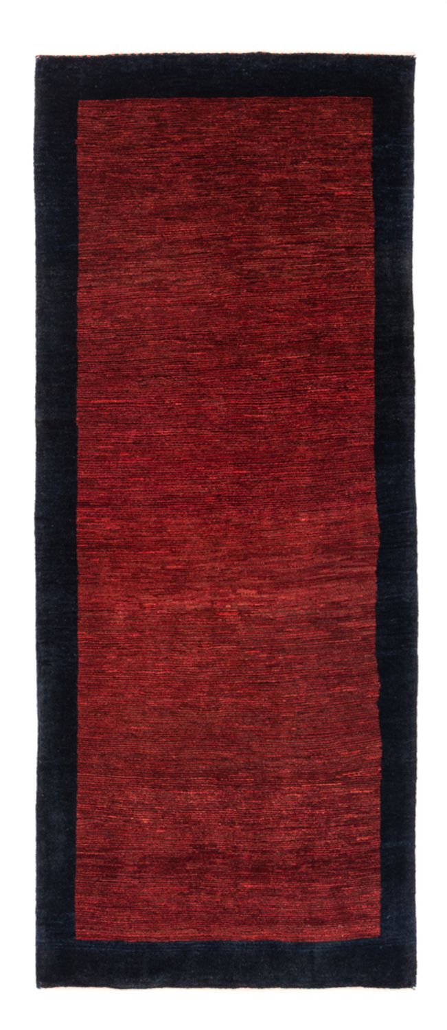Gabbeh Persisch Teppich 80x193cm - Perserteppich Wollteppich - weinrot