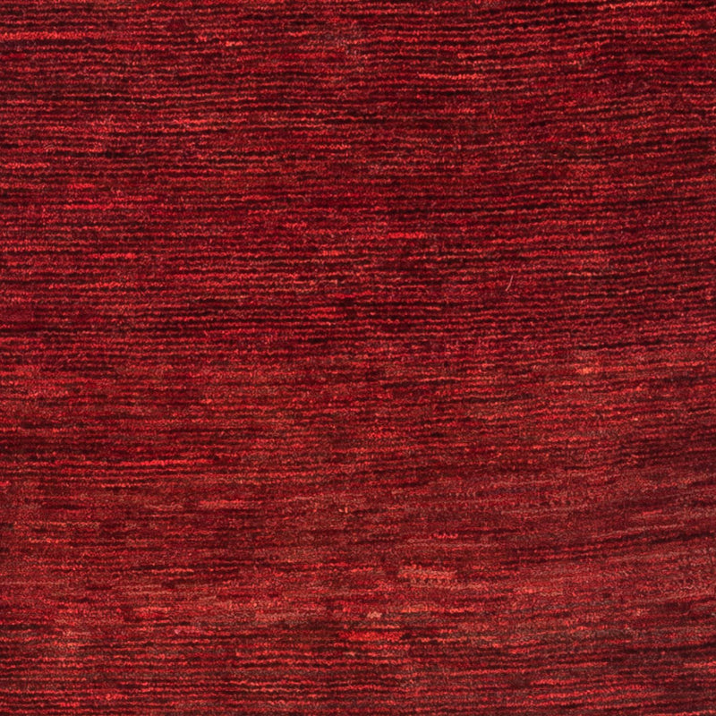 Gabbeh Persisch Teppich 80x193cm - Perserteppich Wollteppich - weinrot