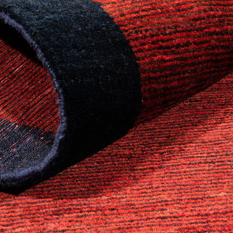 Gabbeh Persisch Teppich 80x193cm - Perserteppich Wollteppich - weinrot