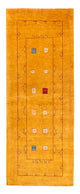 Gabbeh Persisch Teppich 84x204cm - Perserteppich Wollteppich - gold
