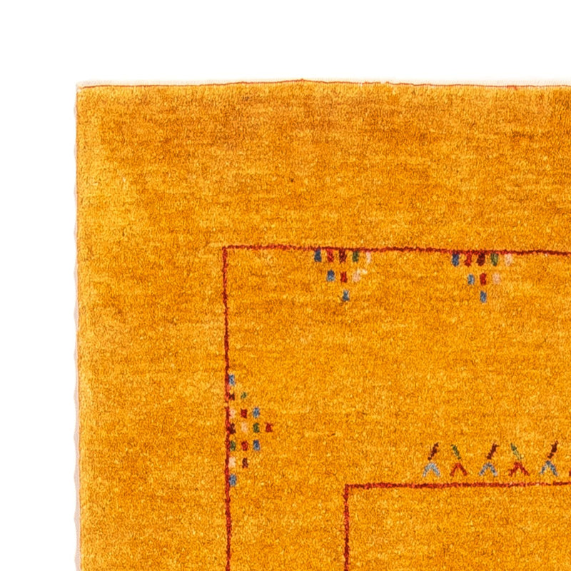 Gabbeh Persisch Teppich 84x204cm - Perserteppich Wollteppich - gold