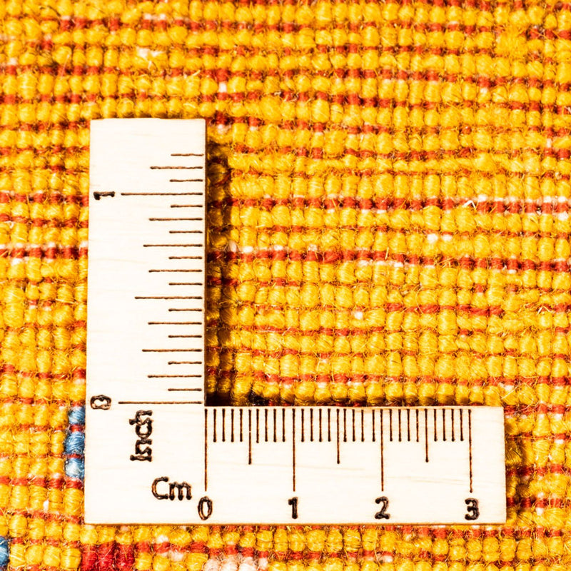 Gabbeh Persisch Teppich 84x204cm - Perserteppich Wollteppich - gold