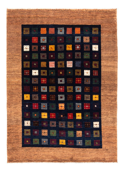 Gabbeh Persisch Teppich 150x200cm - Perserteppich Wollteppich - dunkelblau