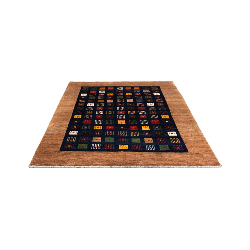 Gabbeh Persisch Teppich 150x200cm - Perserteppich Wollteppich - dunkelblau