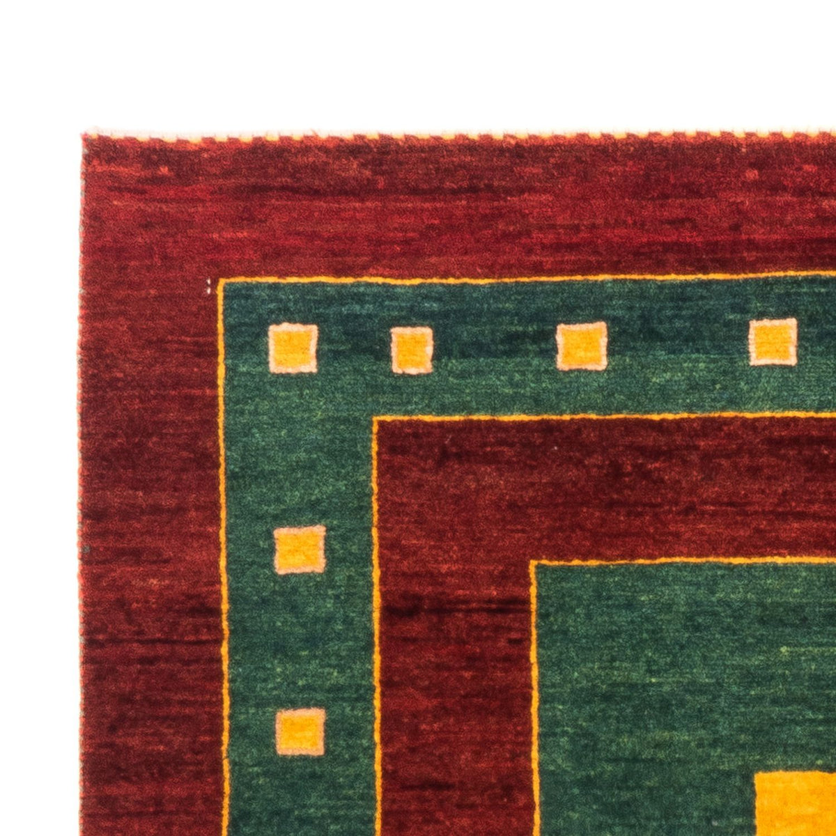 Gabbeh Persisch Teppich 106x156cm - Perserteppich Wollteppich - grün