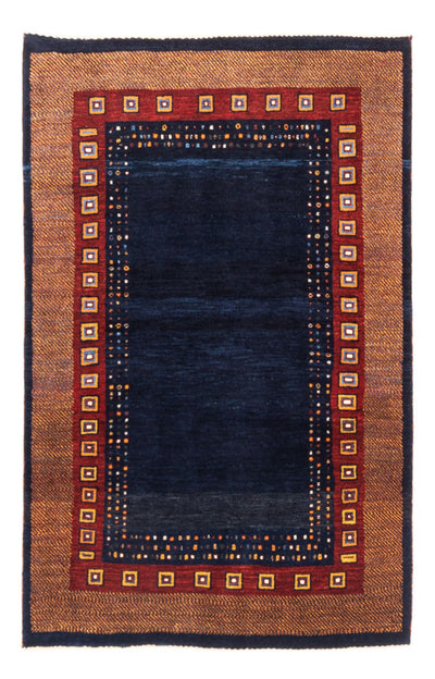 Gabbeh Persisch Teppich 100x150cm - Perserteppich Wollteppich - blau