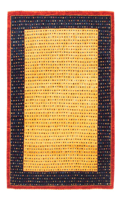 Gabbeh Persisch Teppich 80x129cm - Perserteppich Wollteppich - gold