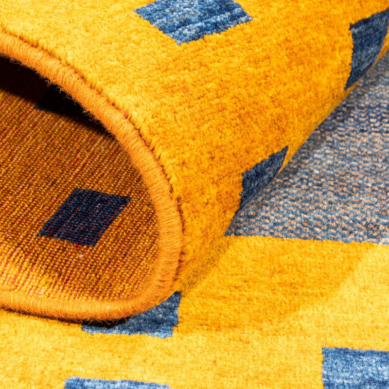 Gabbeh Persisch Teppich 102x137cm - Perserteppich Wollteppich - hellblau