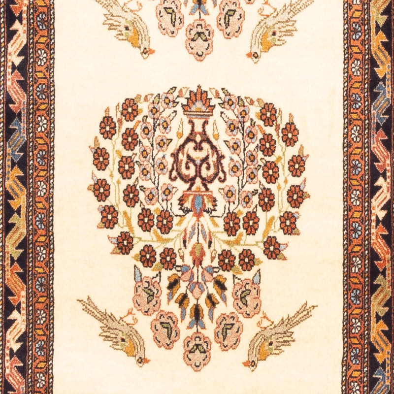 Afshar Sirjan Teppich 75x290cm - Perserteppich - creme