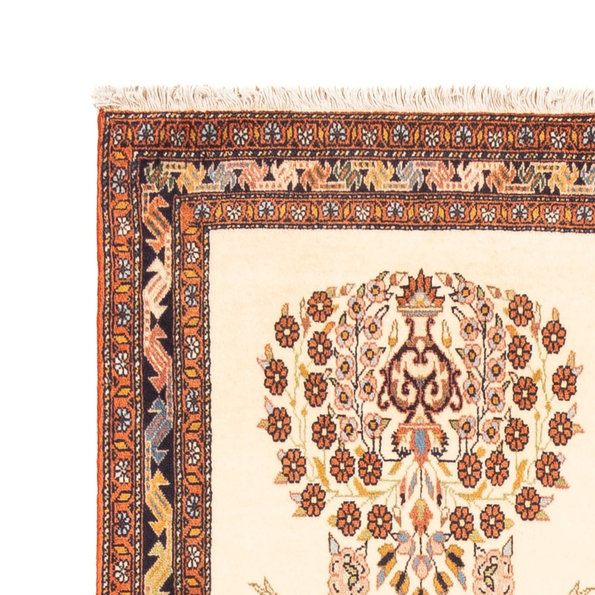 Afshar Sirjan Teppich 75x290cm - Perserteppich - creme