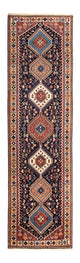 Yalameh Teppich 80x290cm - Perserteppich - dunkelblau