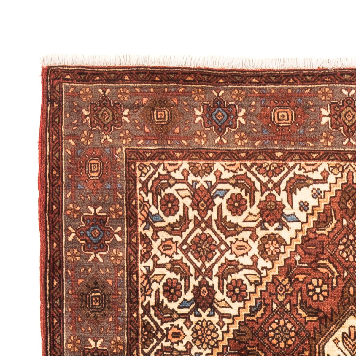 Keshan Teppich 100x148cm - Perserteppich - dunkelbeige