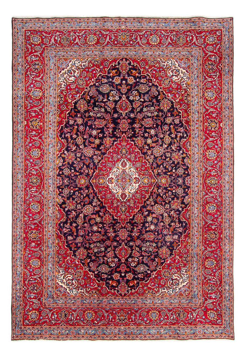 Keshan Teppich 246x353cm - Perserteppich - dunkelblau