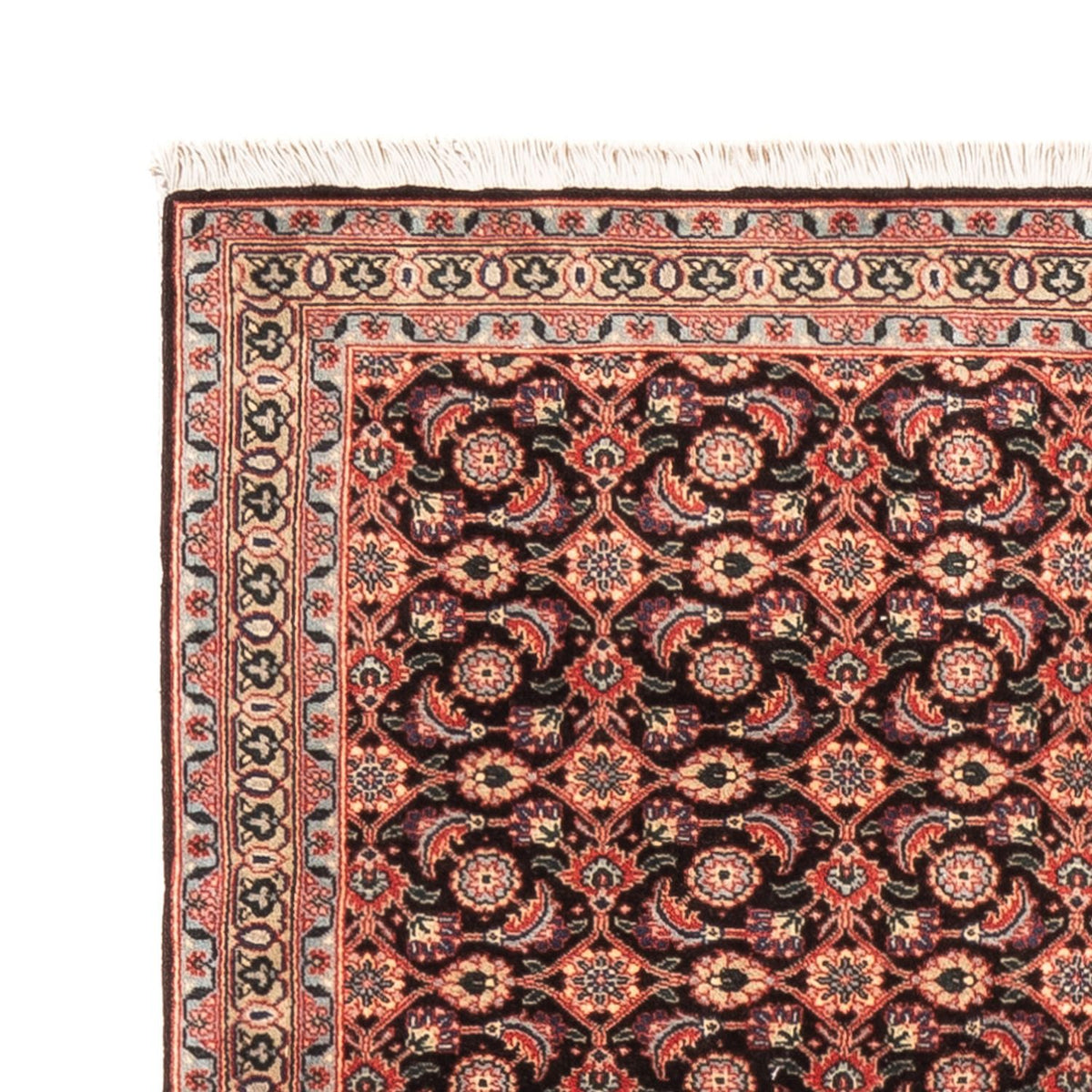 Täbriz - 50 Raj Teppich 67x198cm - Perserteppich - dunkelblau