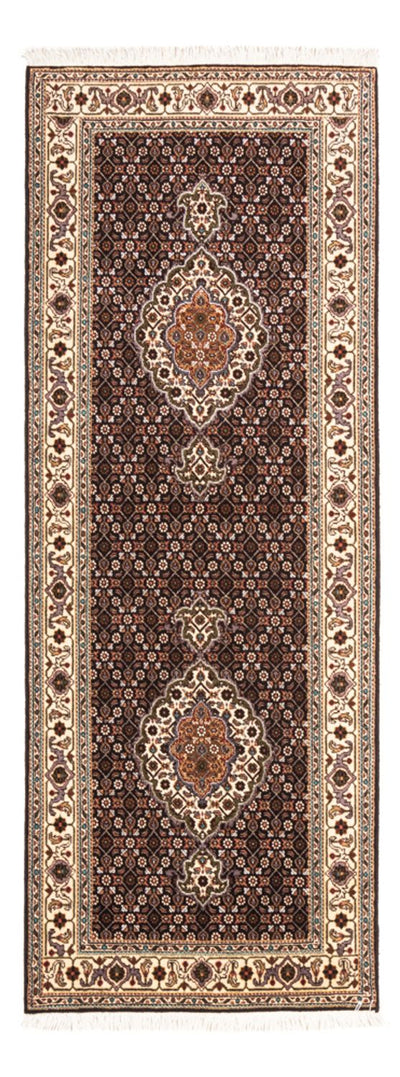 Täbriz - 40 Raj Teppich 75x195cm - Perserteppich - dunkelblau