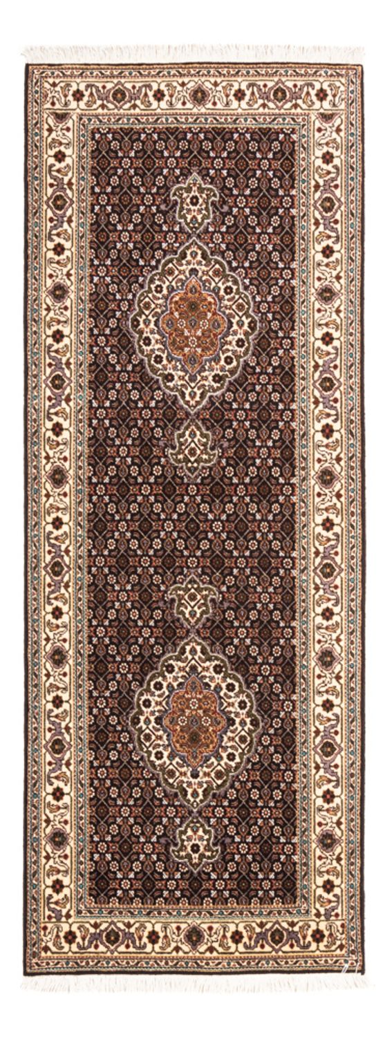 Täbriz - 40 Raj Teppich 75x195cm - Perserteppich - dunkelblau