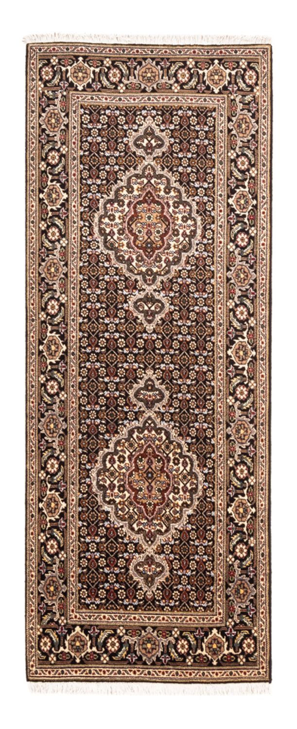 Täbriz - 40 Raj Teppich 75x196cm - Perserteppich - dunkelblau