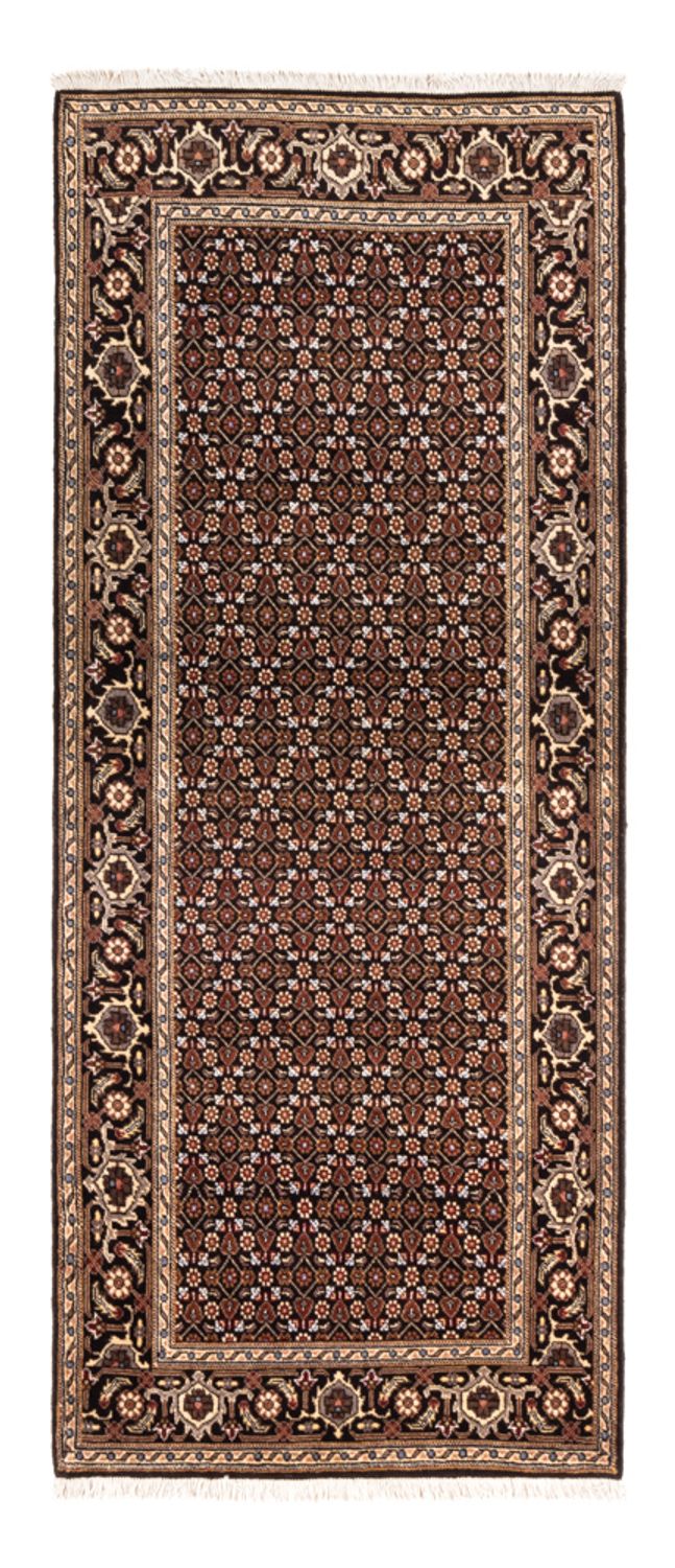Täbriz - 40 Raj Teppich 80x196cm - Perserteppich - dunkelblau