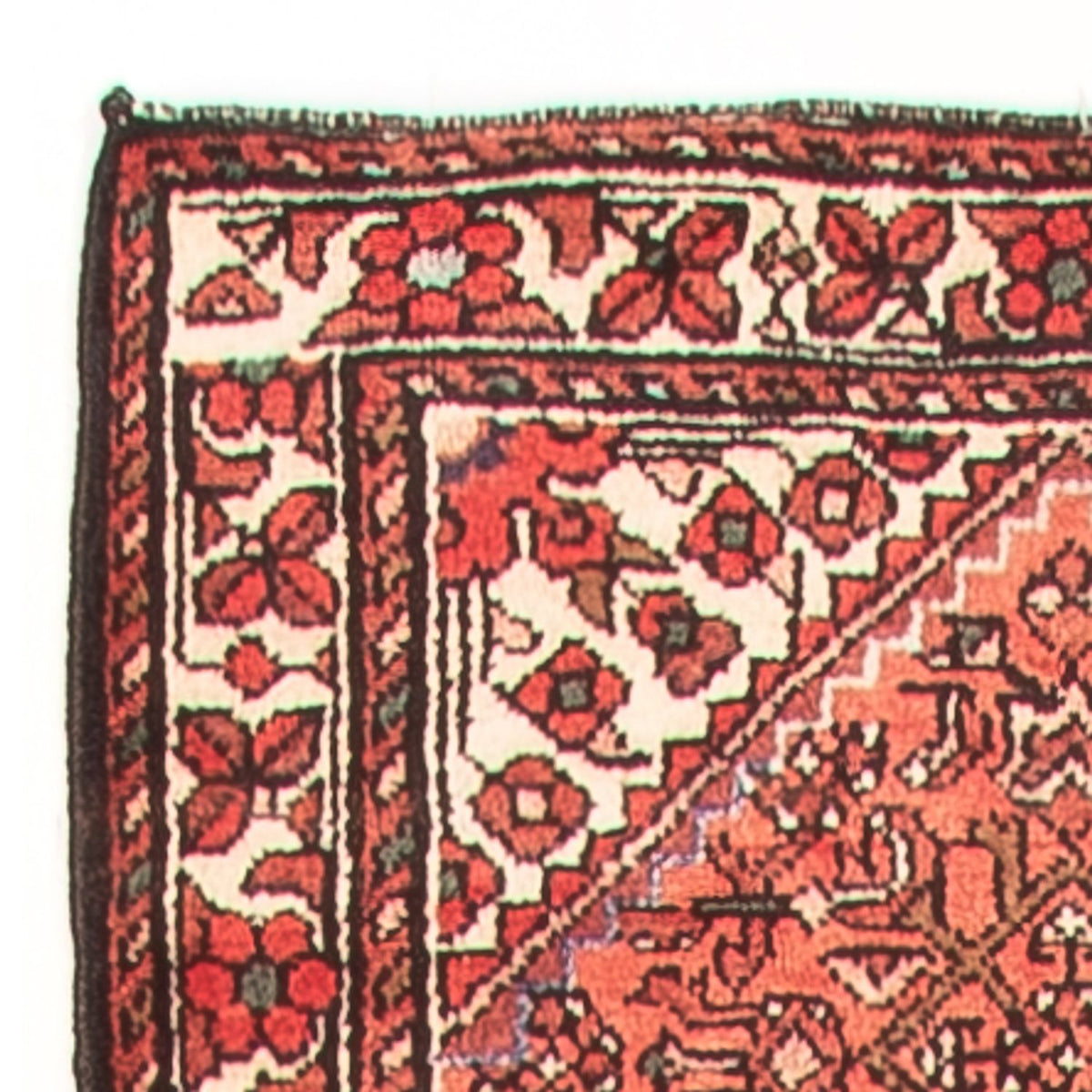 Hamadan Teppich 80x392cm - Perserteppich - rot