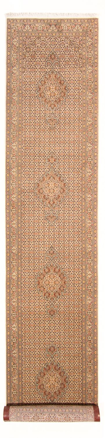 Täbriz - 50 Raj Teppich 80x393cm - Perserteppich - beige