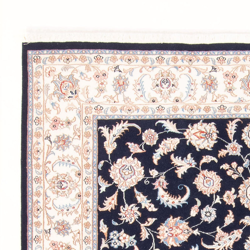 Täbriz - 50 Raj Teppich 147x203cm - Perserteppich - dunkelblau