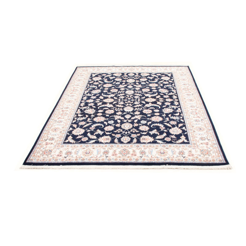Täbriz - 50 Raj Teppich 147x203cm - Perserteppich - dunkelblau