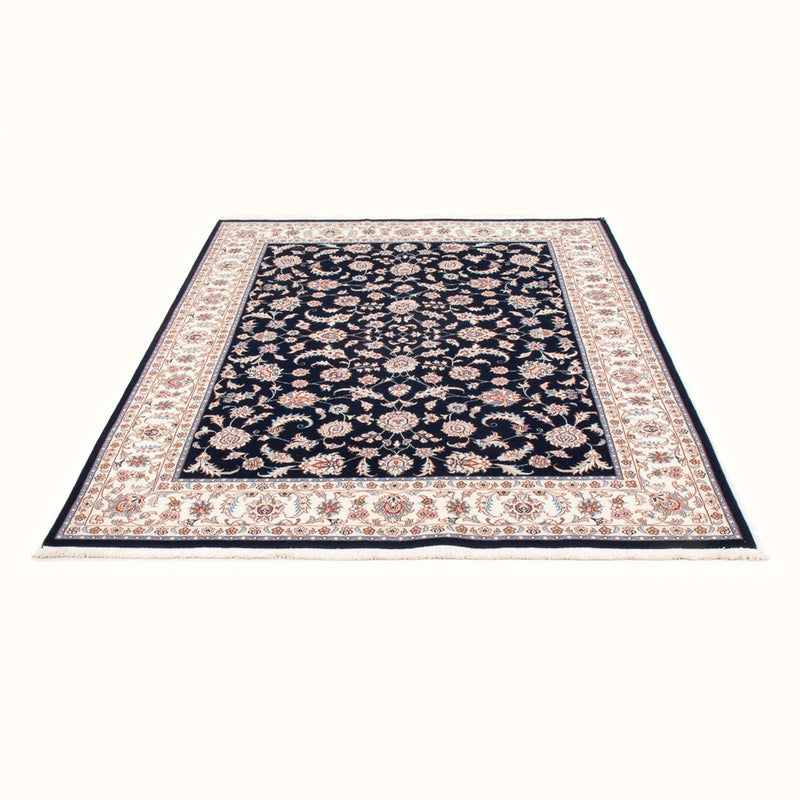 Täbriz - 50 Raj Teppich 150x200cm - Perserteppich - dunkelblau