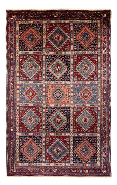 Yalameh Teppich 200x311cm - Perserteppich - dunkelrot