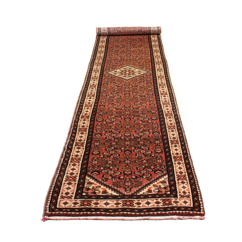 Hamadan Teppich 78x400cm - Perserteppich - rot