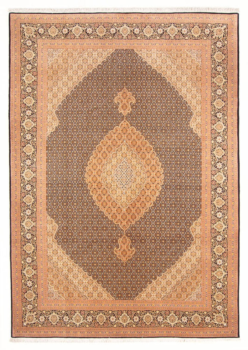 Täbriz - 50 Raj Teppich 202x300cm - Perserteppich - dunkelblau