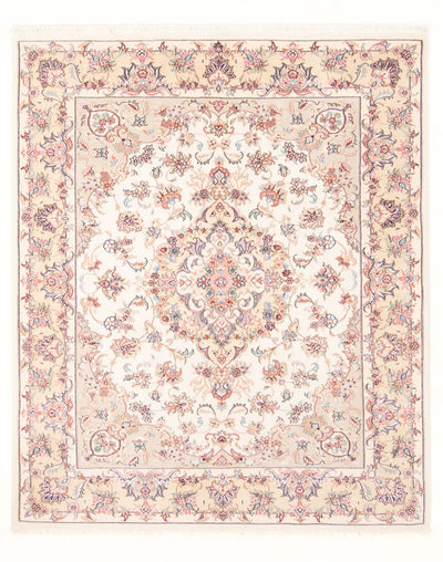 Täbriz - 50 Raj Teppich 150x195cm - Perserteppich - creme