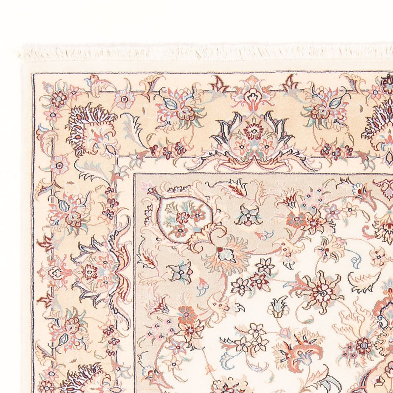 Täbriz - 50 Raj Teppich 150x195cm - Perserteppich - creme