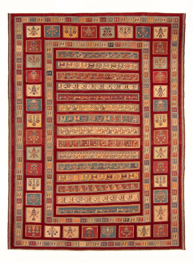 Kelim Fars Teppich 211x297cm - mehrfarbig