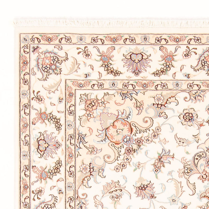 Täbriz - 50 Raj Teppich 148x203cm - Perserteppich - creme