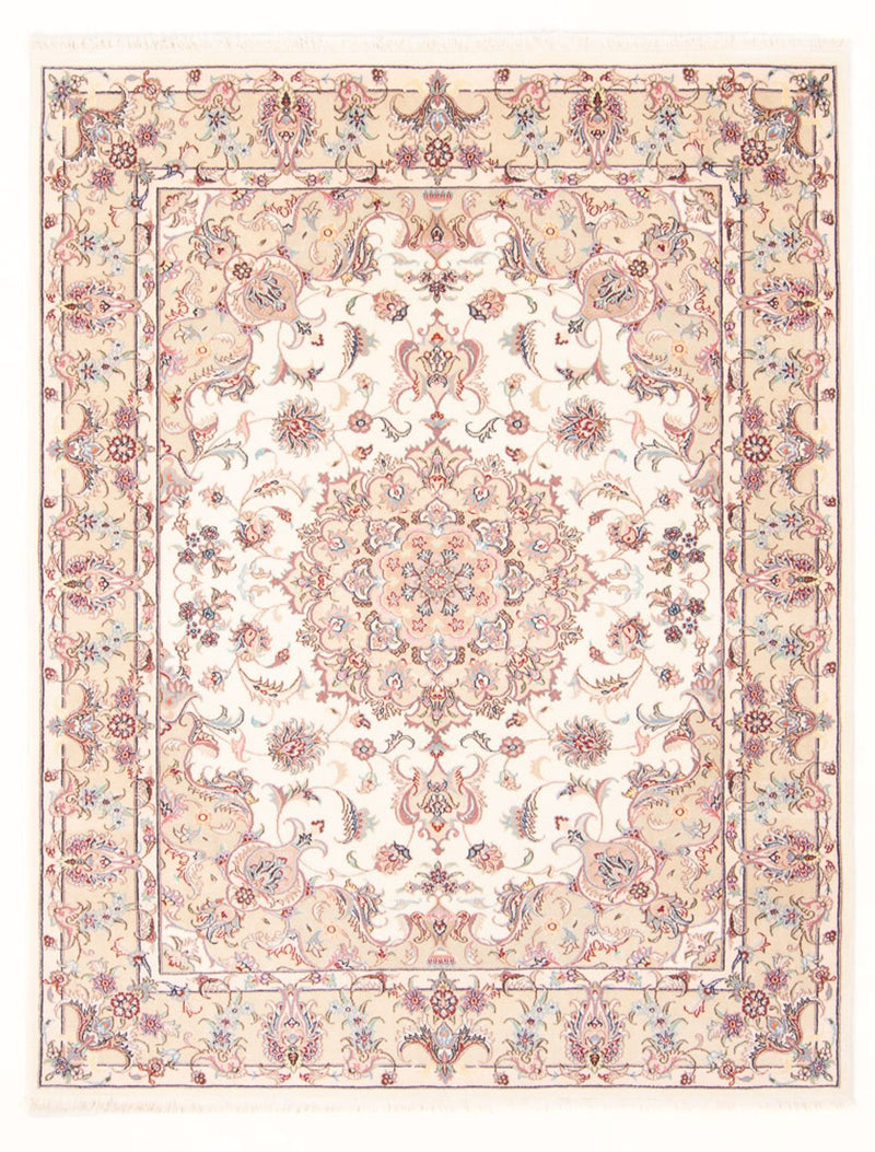 Täbriz - 50 Raj Teppich 150x196cm - Perserteppich - creme
