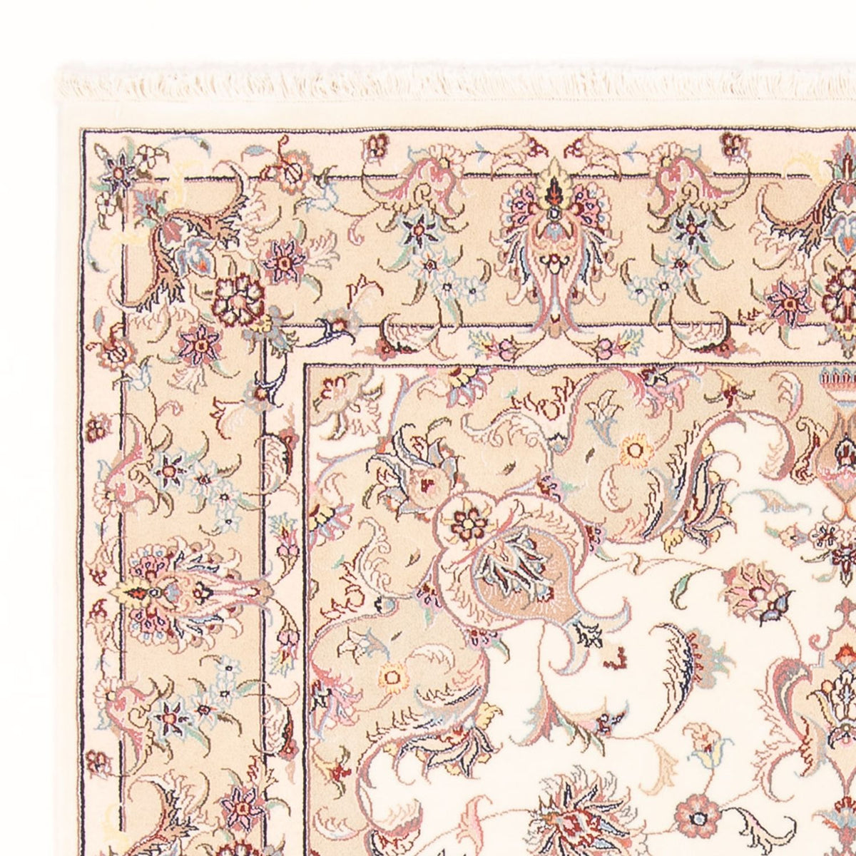 Täbriz - 50 Raj Teppich 150x196cm - Perserteppich - creme