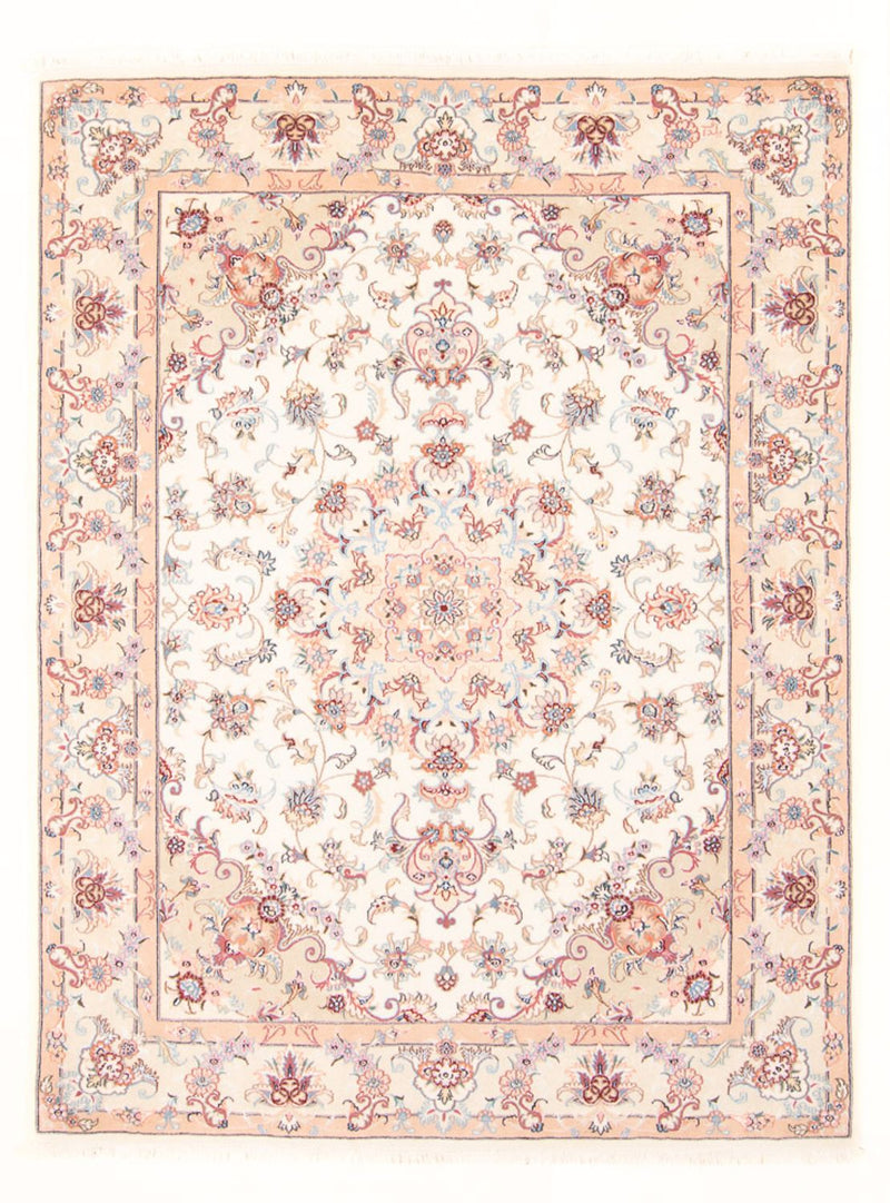 Täbriz - 50 Raj Teppich 147x200cm - Perserteppich - creme