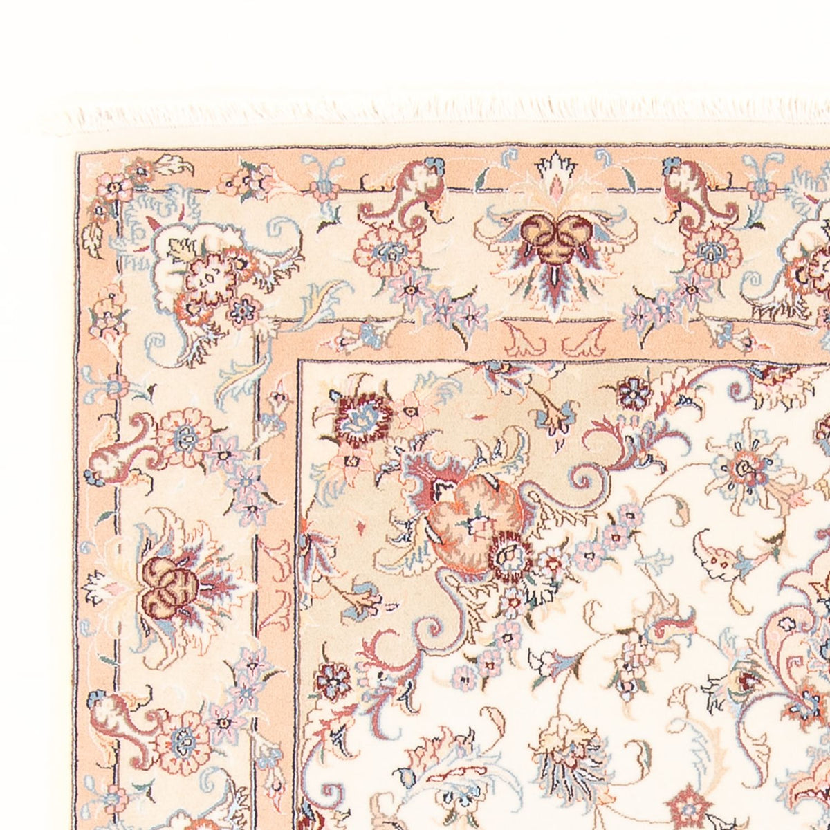 Täbriz - 50 Raj Teppich 147x200cm - Perserteppich - creme