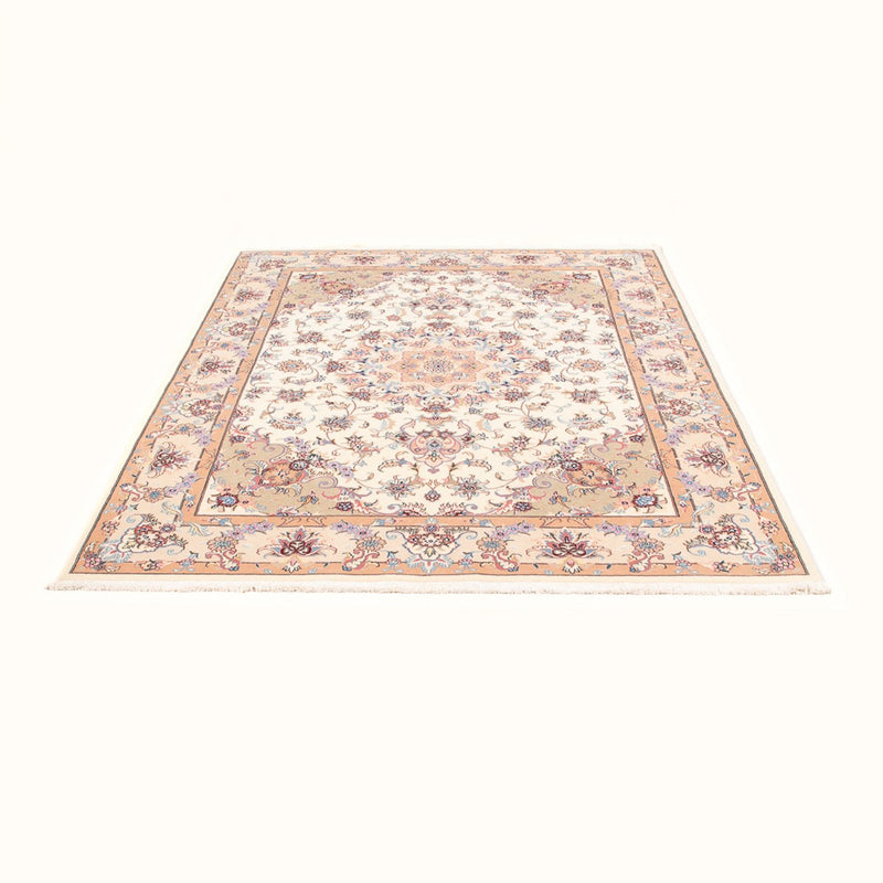 Täbriz - 50 Raj Teppich 147x195cm - Perserteppich - creme