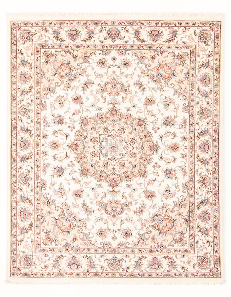 Täbriz - 50 Raj Teppich 152x197cm - Perserteppich - creme