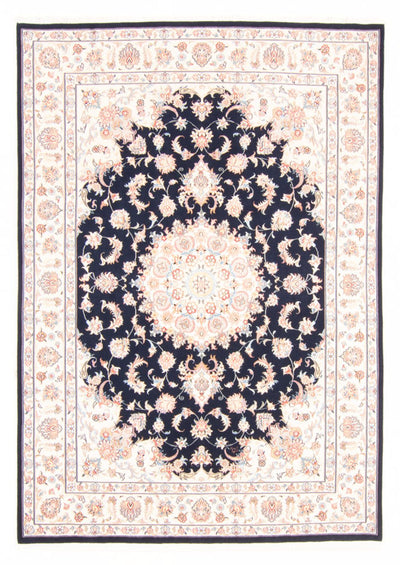 Täbriz - 50 Raj Teppich 170x235cm - Perserteppich - dunkelblau