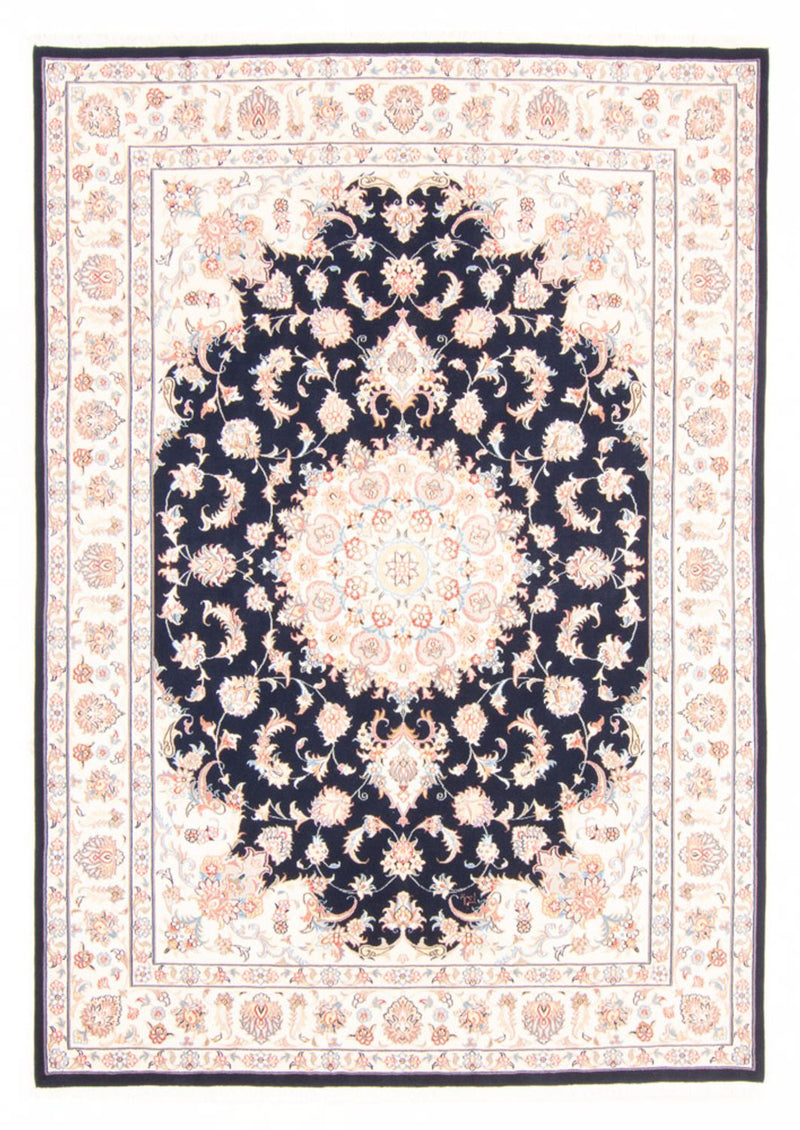 Täbriz - 50 Raj Teppich 170x235cm - Perserteppich - dunkelblau