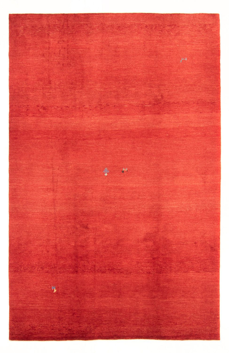 Gabbeh Persisch Teppich 197x293cm - Perserteppich Wollteppich - rot