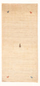 Gabbeh Persisch Teppich 82x171cm - Perserteppich Wollteppich - creme